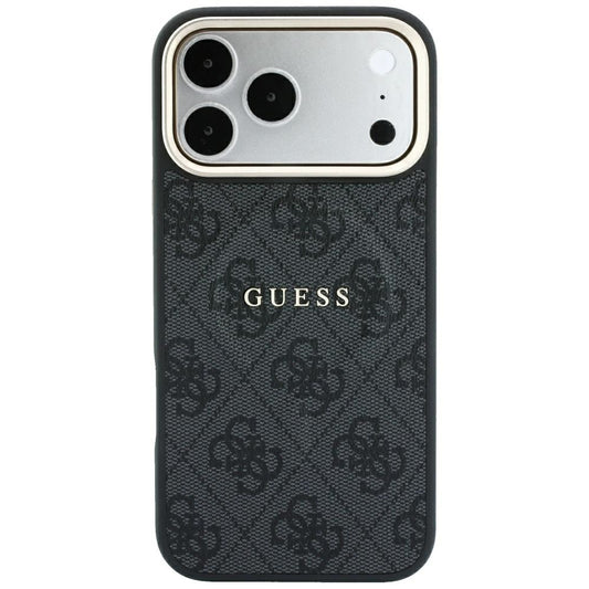 MagSafe Case for Apple iPhone 18 Pro / 17 Pro, Guess, 4G Embossed Classic, Black