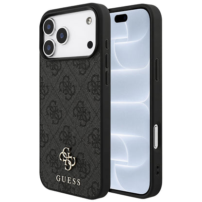 Калъф MagSafe за Apple iPhone 18 Pro / 17 Pro, Guess, 4G Small and Classic Logo, Черен