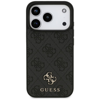 Калъф MagSafe за Apple iPhone 18 Pro / 17 Pro, Guess, 4G Small and Classic Logo, Черен