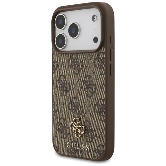 Калъф MagSafe за Apple iPhone 18 Pro / 17 Pro, Guess, 4G Small and Classic, Кафяв