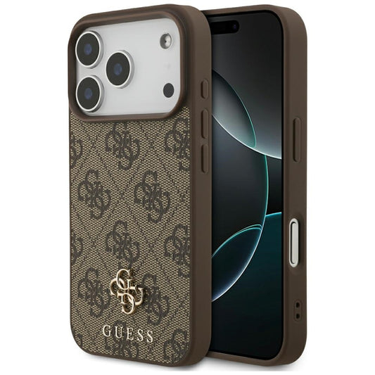Калъф MagSafe за Apple iPhone 18 Pro / 17 Pro, Guess, 4G Small and Classic, Кафяв