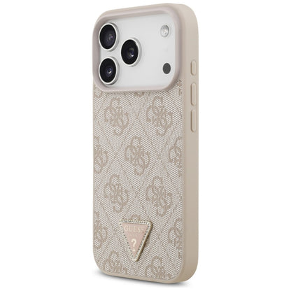 Калъф MagSafe за Apple iPhone 18 Pro / 17 Pro, Guess, 4G Triangle Strass, Розов