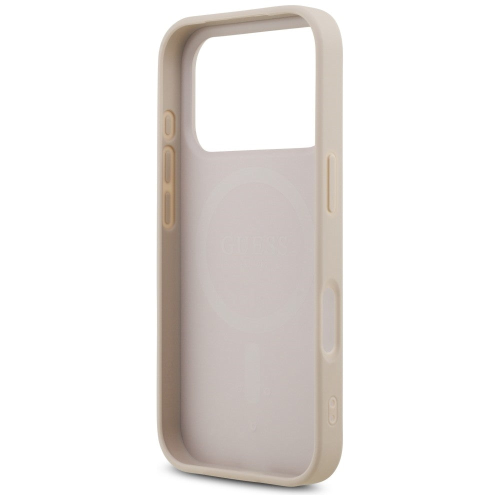 Калъф MagSafe за Apple iPhone 18 Pro / 17 Pro, Guess, 4G Triangle Strass, Розов