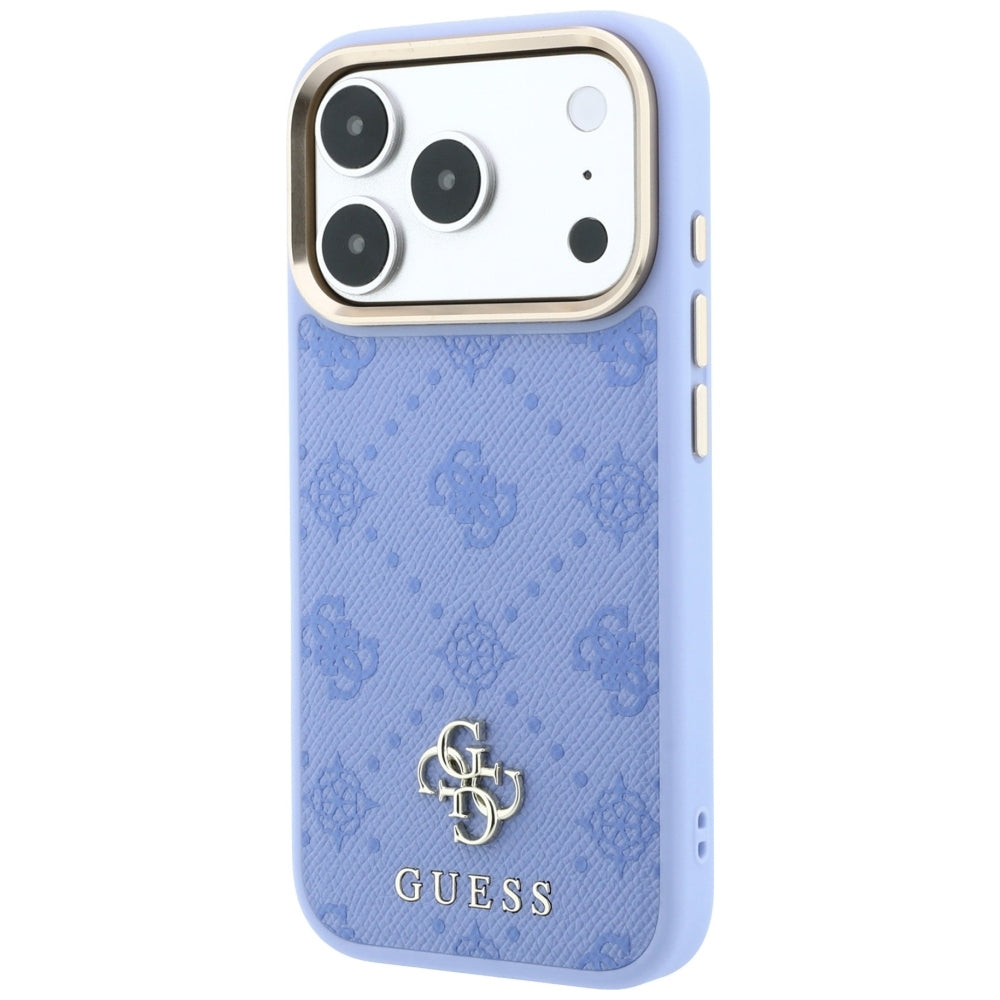 Калъф MagSafe за Apple iPhone 18 Pro / 17 Pro, Guess, Peony 4G Small Logo, Bleu