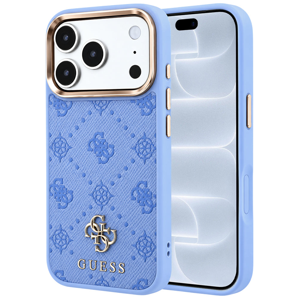 Калъф MagSafe за Apple iPhone 18 Pro / 17 Pro, Guess, Peony 4G Small Logo, Bleu
