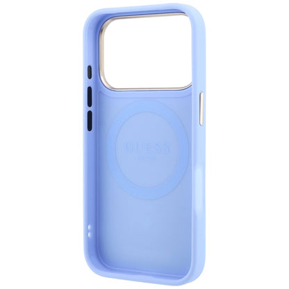 Калъф MagSafe за Apple iPhone 18 Pro / 17 Pro, Guess, Peony 4G Small Logo, Bleu