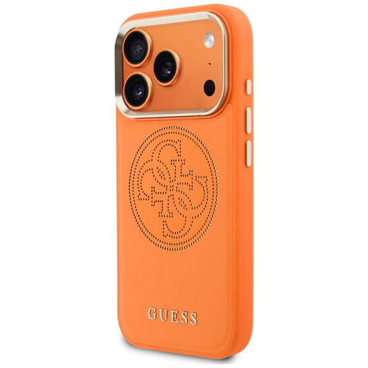 Калъф MagSafe за Apple iPhone 18 Pro / 17 Pro, Guess, Perforated 4G, Оранжев