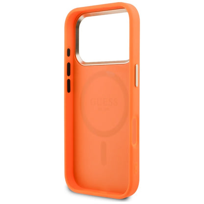 MagSafe Case for Apple iPhone 18 Pro / 17 Pro, Guess, Perforated 4G, Orange