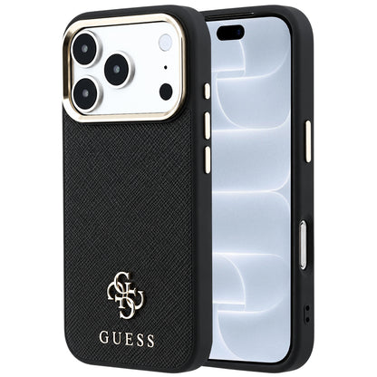 Калъф MagSafe за Apple iPhone 18 Pro / 17 Pro, Guess, Saffiano Small 4G Classic, Черен