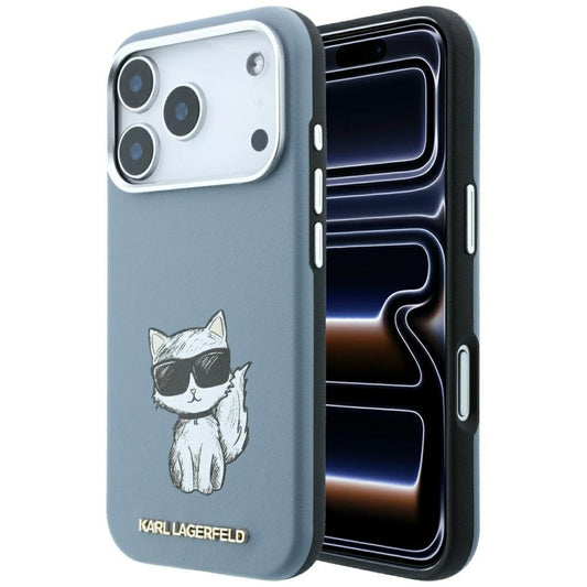 Калъф MagSafe за Apple iPhone 18 Pro / 17 Pro, Karl Lagerfeld, Choupette Sketch, Bleu