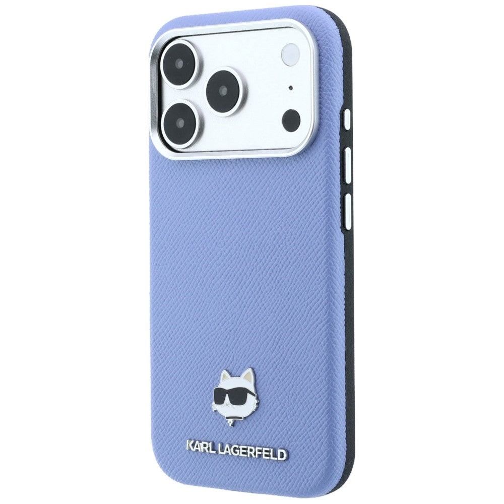 Калъф MagSafe за Apple iPhone 18 Pro / 17 Pro, Karl Lagerfeld, Grained Choupette Head, Bleu