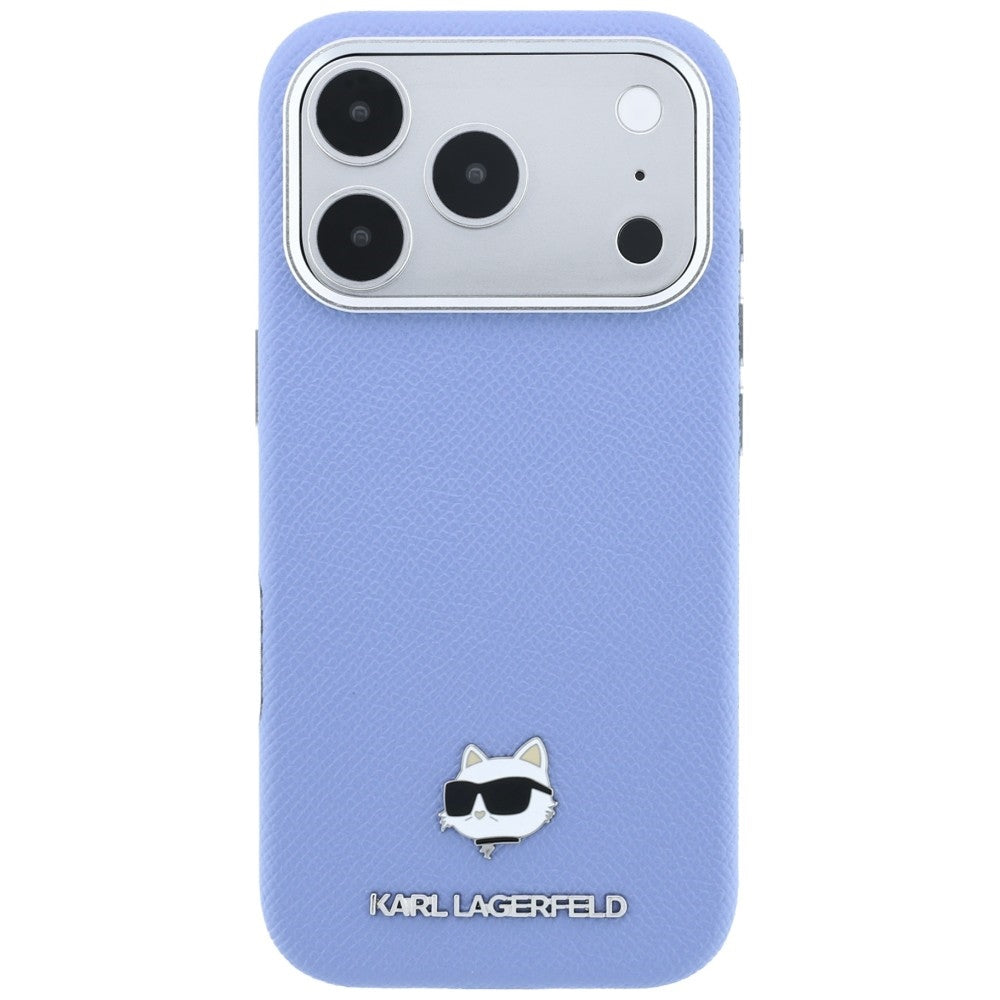 Калъф MagSafe за Apple iPhone 18 Pro / 17 Pro, Karl Lagerfeld, Grained Choupette Head, Bleu
