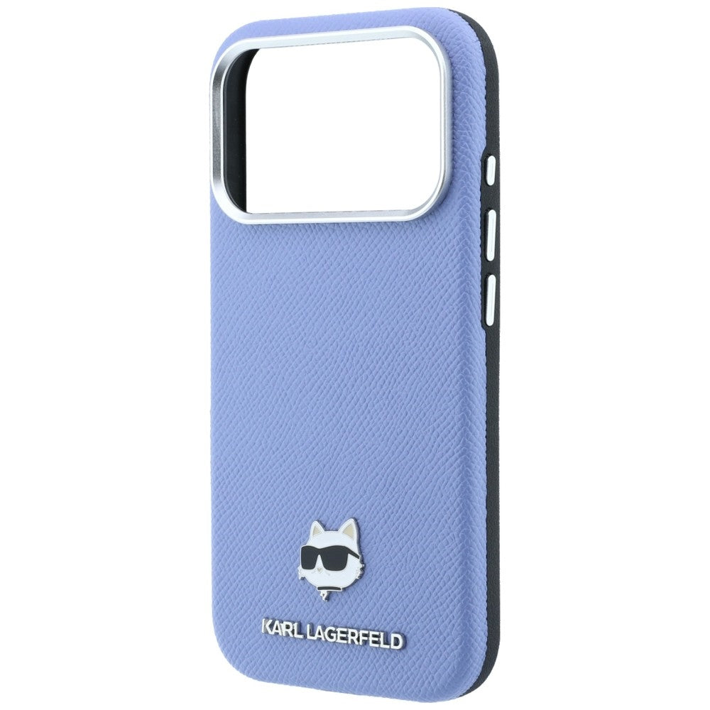 Калъф MagSafe за Apple iPhone 18 Pro / 17 Pro, Karl Lagerfeld, Grained Choupette Head, Bleu