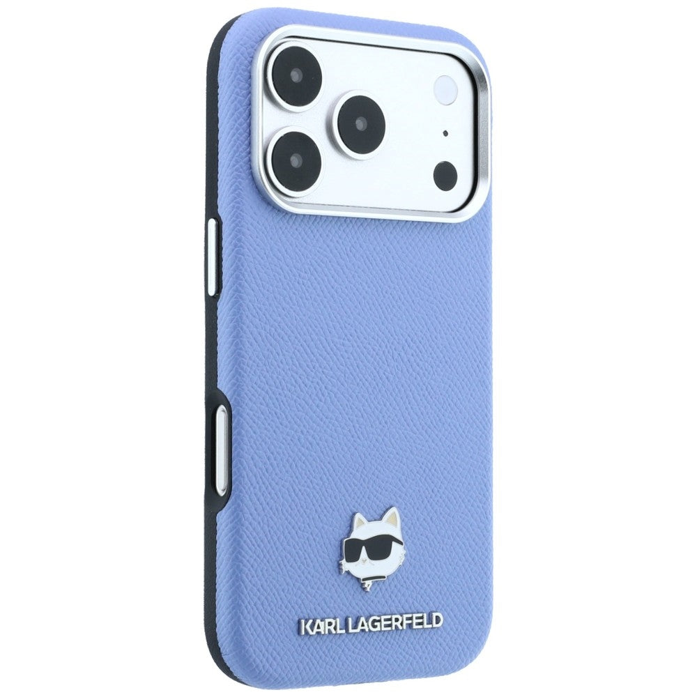 Калъф MagSafe за Apple iPhone 18 Pro / 17 Pro, Karl Lagerfeld, Grained Choupette Head, Bleu