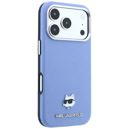 Калъф MagSafe за Apple iPhone 18 Pro / 17 Pro, Karl Lagerfeld, Grained Choupette Head, Bleu