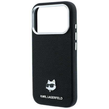 Калъф MagSafe за Apple iPhone 18 Pro / 17 Pro, Karl Lagerfeld, Grained Choupette Head, Черен