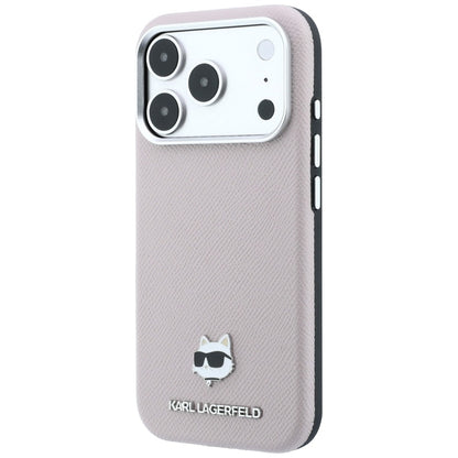 Калъф MagSafe за Apple iPhone 18 Pro / 17 Pro, Karl Lagerfeld, Grained Choupette Head, Розов