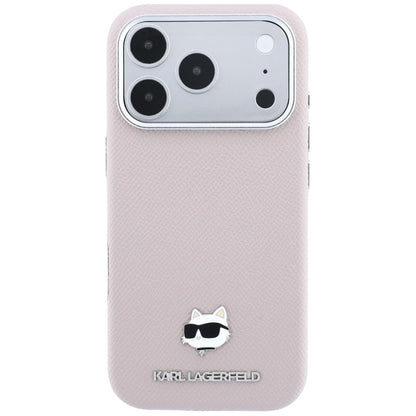 Калъф MagSafe за Apple iPhone 18 Pro / 17 Pro, Karl Lagerfeld, Grained Choupette Head, Розов