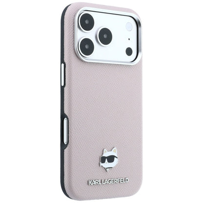 Калъф MagSafe за Apple iPhone 18 Pro / 17 Pro, Karl Lagerfeld, Grained Choupette Head, Розов