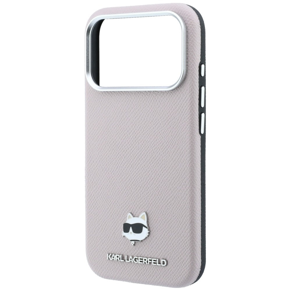 Калъф MagSafe за Apple iPhone 18 Pro / 17 Pro, Karl Lagerfeld, Grained Choupette Head, Розов