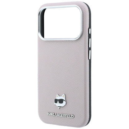 Калъф MagSafe за Apple iPhone 18 Pro / 17 Pro, Karl Lagerfeld, Grained Choupette Head, Розов