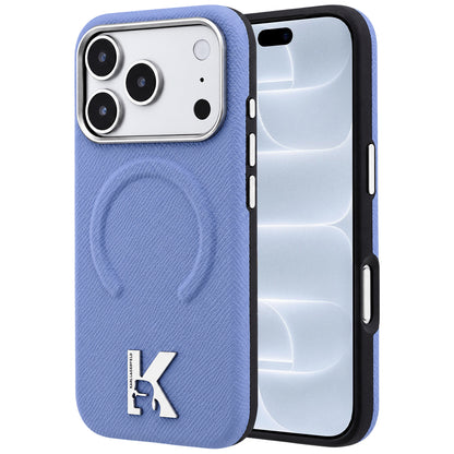 Калъф MagSafe за Apple iPhone 18 Pro / 17 Pro, Karl Lagerfeld, Grained Embossed Ring, синьо