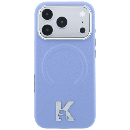 Калъф MagSafe за Apple iPhone 18 Pro / 17 Pro, Karl Lagerfeld, Grained Embossed Ring, синьо