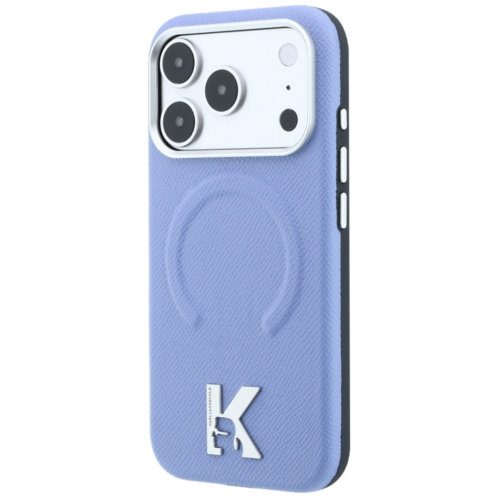 Калъф MagSafe за Apple iPhone 18 Pro / 17 Pro, Karl Lagerfeld, Grained Embossed Ring, синьо