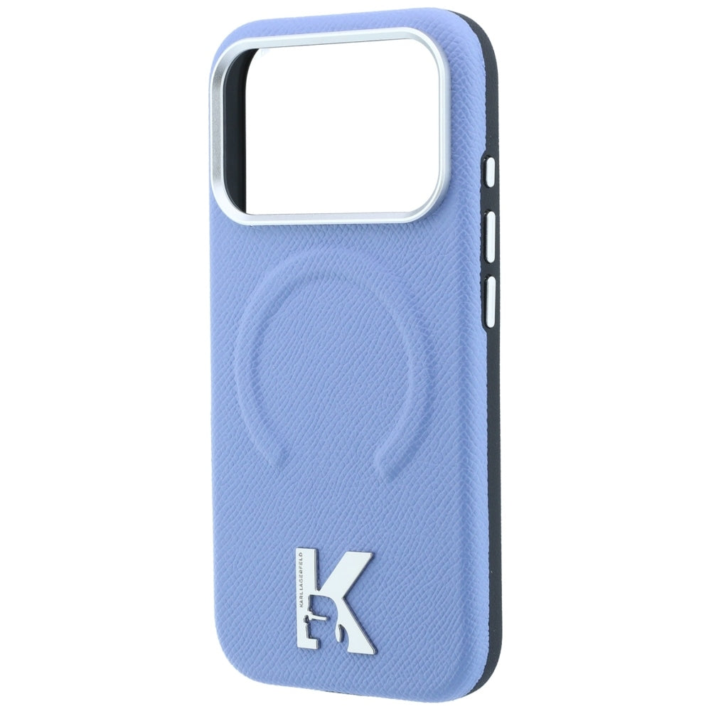 Калъф MagSafe за Apple iPhone 18 Pro / 17 Pro, Karl Lagerfeld, Grained Embossed Ring, синьо