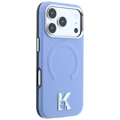 Калъф MagSafe за Apple iPhone 18 Pro / 17 Pro, Karl Lagerfeld, Grained Embossed Ring, синьо