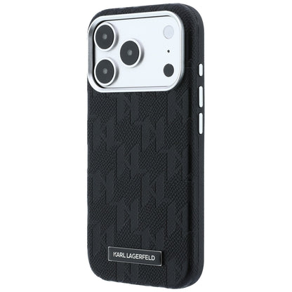 Калъф MagSafe за Apple iPhone 18 Pro / 17 Pro, Karl Lagerfeld, Grained Mono Resin Logo, Черен
