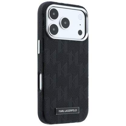 Калъф MagSafe за Apple iPhone 18 Pro / 17 Pro, Karl Lagerfeld, Grained Mono Resin Logo, Черен