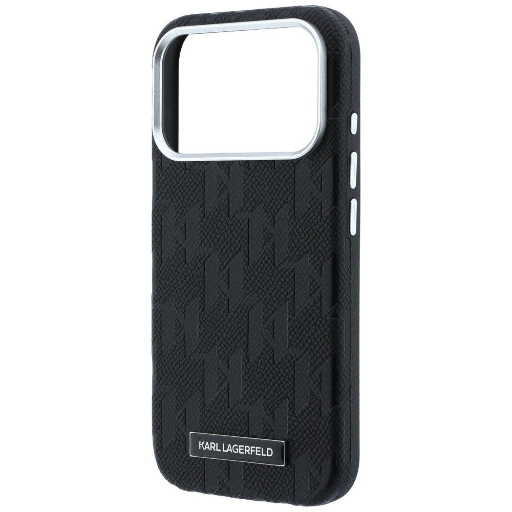 Калъф MagSafe за Apple iPhone 18 Pro / 17 Pro, Karl Lagerfeld, Grained Mono Resin Logo, Черен