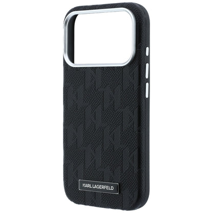 Калъф MagSafe за Apple iPhone 18 Pro / 17 Pro, Karl Lagerfeld, Grained Mono Resin Logo, Черен