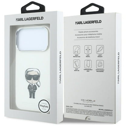 Калъф MagSafe за Apple iPhone 18 Pro / 17 Pro, Karl Lagerfeld, HC IML Ikonik Sketch Print, Бежов