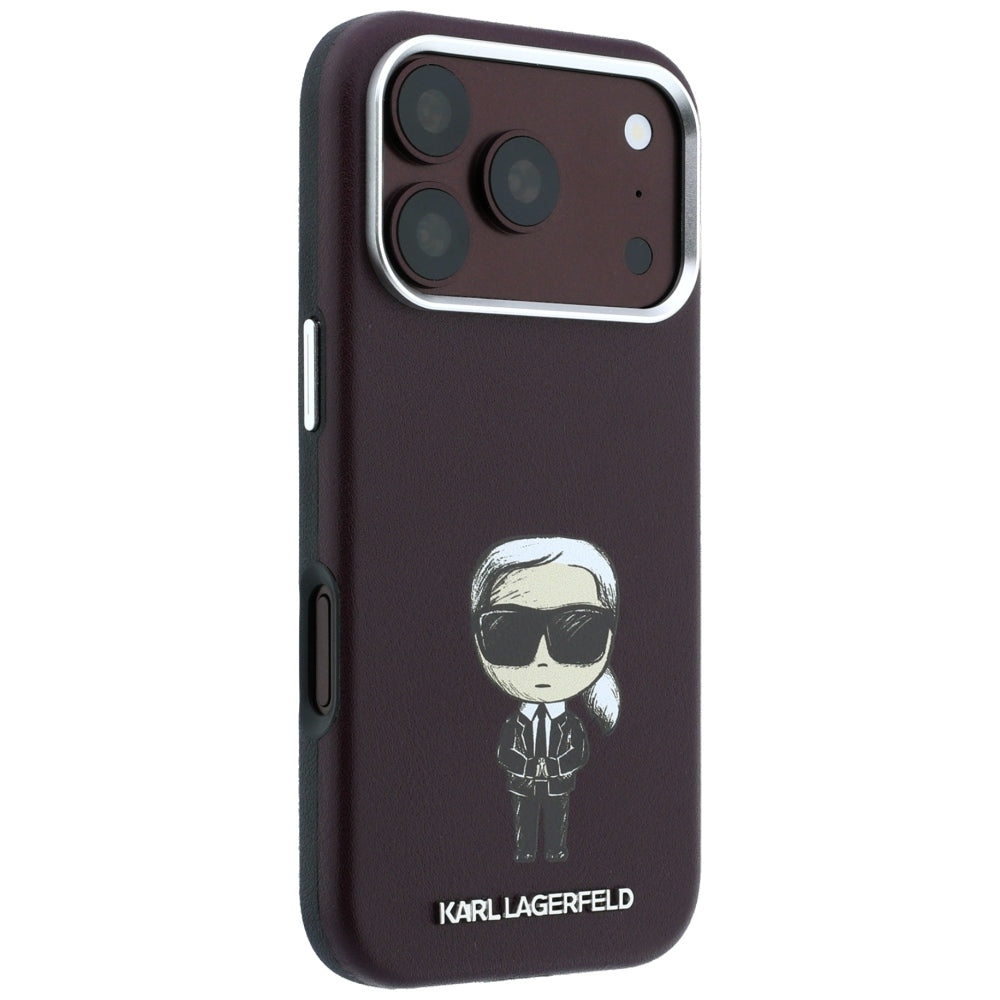 Калъф MagSafe за Apple iPhone 18 Pro / 17 Pro, Karl Lagerfeld, Ikonik Sketch, Бордо