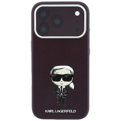 Калъф MagSafe за Apple iPhone 18 Pro / 17 Pro, Karl Lagerfeld, Ikonik Sketch, Бордо