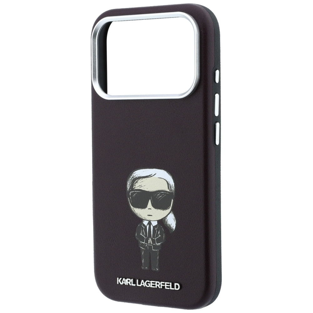 Калъф MagSafe за Apple iPhone 18 Pro / 17 Pro, Karl Lagerfeld, Ikonik Sketch, Бордо