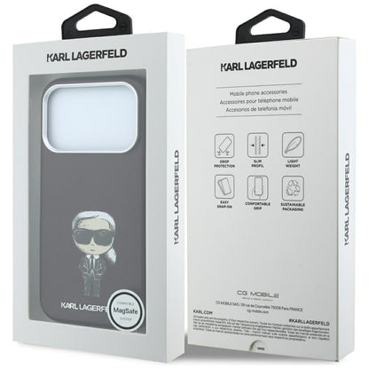 Калъф MagSafe за Apple iPhone 18 Pro / 17 Pro, Karl Lagerfeld, Ikonik Sketch, Бордо