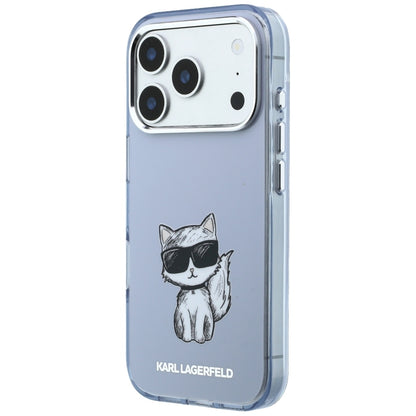 Калъф MagSafe за Apple iPhone 18 Pro / 17 Pro, Karl Lagerfeld, IML Choupette Body Sketch Print, Син