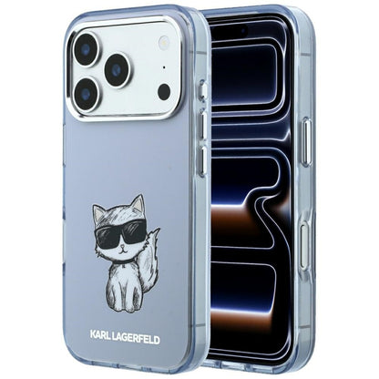Калъф MagSafe за Apple iPhone 18 Pro / 17 Pro, Karl Lagerfeld, IML Choupette Body Sketch Print, Син