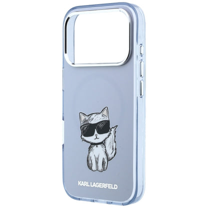 Калъф MagSafe за Apple iPhone 18 Pro / 17 Pro, Karl Lagerfeld, IML Choupette Body Sketch Print, Син