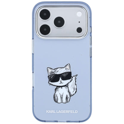 Калъф MagSafe за Apple iPhone 18 Pro / 17 Pro, Karl Lagerfeld, IML Choupette Body Sketch Print, Син
