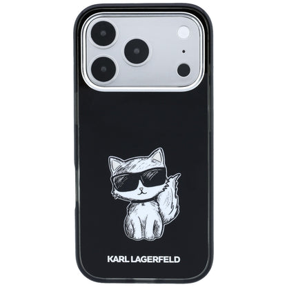 Калъф MagSafe за Apple iPhone 18 Pro / 17 Pro, Karl Lagerfeld, IML Choupette Body Sketch Print, Черен