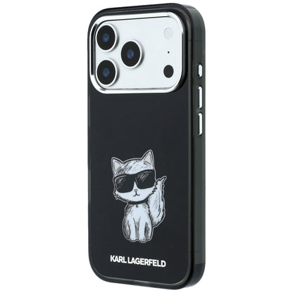 Калъф MagSafe за Apple iPhone 18 Pro / 17 Pro, Karl Lagerfeld, IML Choupette Body Sketch Print, Черен