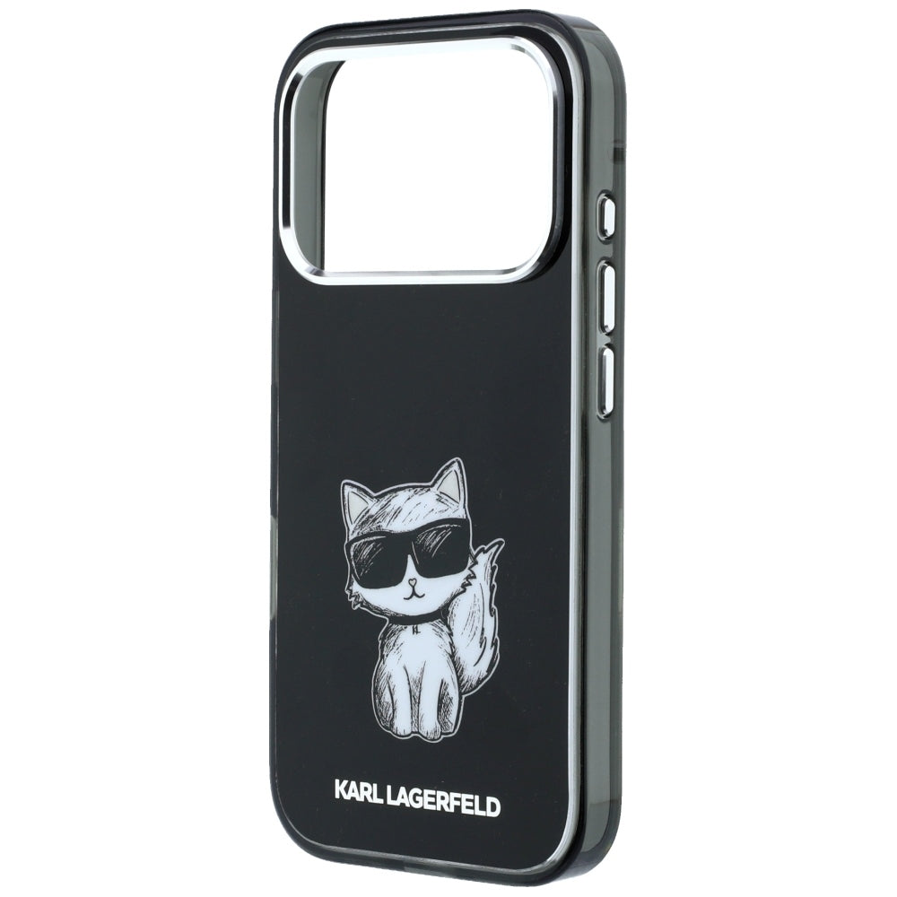 Калъф MagSafe за Apple iPhone 18 Pro / 17 Pro, Karl Lagerfeld, IML Choupette Body Sketch Print, Черен