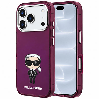Калъф MagSafe за Apple iPhone 18 Pro / 17 Pro, Karl Lagerfeld, HC IML Ikonik Sketch Print, бордо