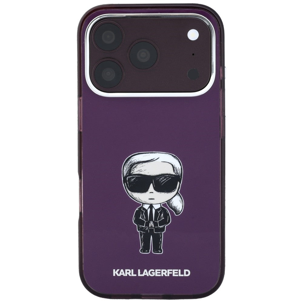 Калъф MagSafe за Apple iPhone 18 Pro / 17 Pro, Karl Lagerfeld, HC IML Ikonik Sketch Print, бордо