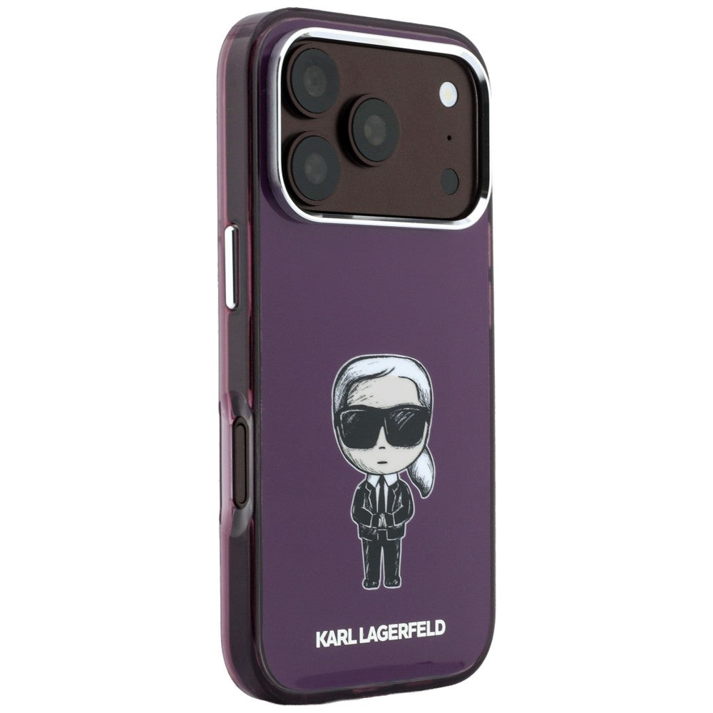 Калъф MagSafe за Apple iPhone 18 Pro / 17 Pro, Karl Lagerfeld, HC IML Ikonik Sketch Print, бордо