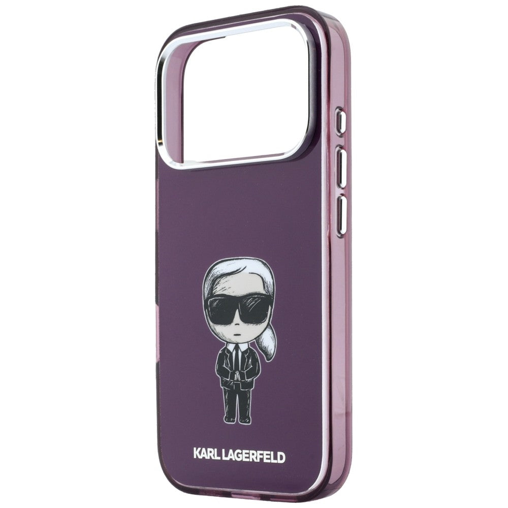 Калъф MagSafe за Apple iPhone 18 Pro / 17 Pro, Karl Lagerfeld, HC IML Ikonik Sketch Print, бордо